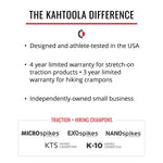 Kahtoola EXOspikes Footwear Traction for Winter Hiking & Running in Snow, Ice & Rocky Terrain